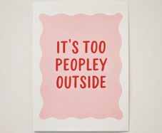 Too peopley outside Canvas Poster