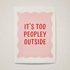 Too peopley outside Canvas Poster