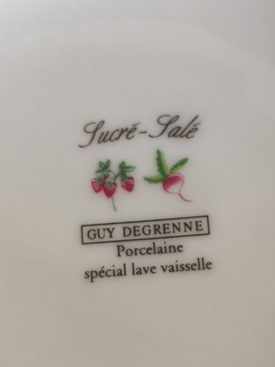 CERMIC SALAD BOWL Sucre-Sale GUY DEGRENNE Porcelaine special lave vaisselle