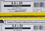 Coarse thread collated drywall screws