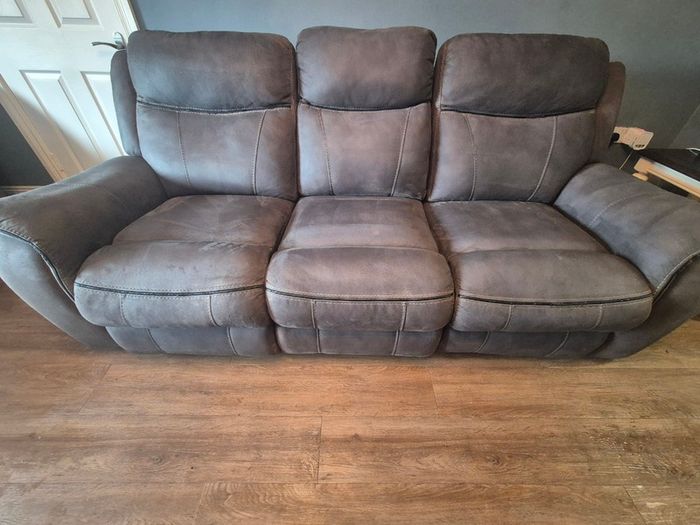 3 seater and sofa and single recliner