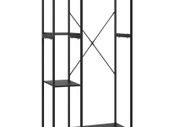 Wardrobe Black 90x40x167 cm Metal and Chipboard