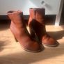 Next Brown Faux Leather Ankle Boots Size 5 Image 2