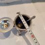 Lovely Silver Plated Musterd Dish With Blue Insert And Small Spone. Image 2