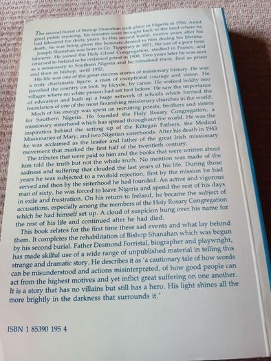 1990 First Ed The Second Burial of Bishop Shanahan. Desmond Forristal. Religious. Vintage.