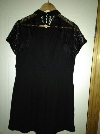 Black lace sequence short's jumpsuit