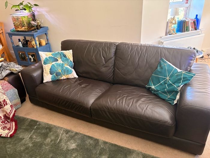 3 seater leather sofa