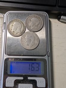 3 x Silver Shillings