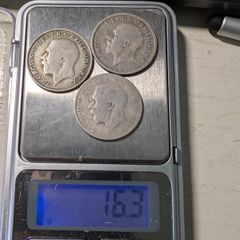 3 x Silver Shillings
