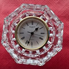 Heavy Vintage Waterford Crystal Octagon Desktop Clock