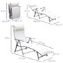 Sun Lounger Recliner, Textilene-cream Multiple Colours Available (free Shipping) Image 4