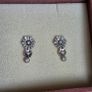 Pandora sparkly Daisy Flower stud earrings very good condition hallmarked Image 5