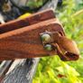 Victorian timber brass and leather bellows Image 5