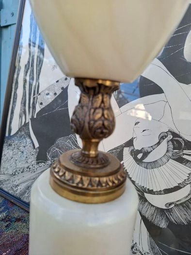Vintage Alabaster Lamp