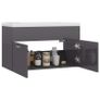 Sink Cabinet with Built-in Basin High Gloss Grey Chipboard Image 2
