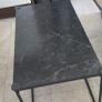 Black marble coffee table metal frame Image 2