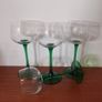 Fabulous Set of Four Vintage Retro Luminarc Long Emerald Green Stemmed Alsace White Wine Glasses, Made in France, Circa 1970, (Slim Tapered Stems) Image 4