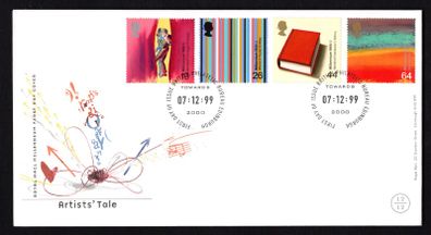 1999 Great Britain Millennium Projects The Artists' Tale Commemorative Stamps Royal Mail Addressed First Day Cover (FDC)