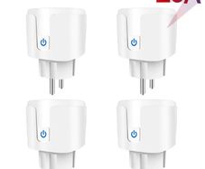 Smart Socket EU 20A AC100-240V Wifi Smart Plug Power Outlet, Alexa Google Home Voice Control, For Tuya Smart Life APP