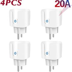 Smart Socket EU 20A AC100-240V Wifi Smart Plug Power Outlet, Alexa Google Home Voice Control, For Tuya Smart Life APP