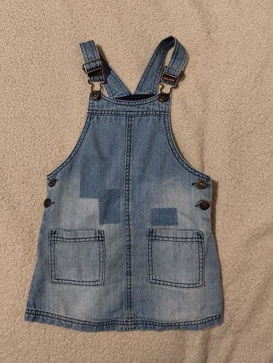 NEXT Blue Denim Dungaree Dress