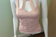 Light pink "Bershka" cut out top