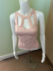 Light pink "Bershka" cut out top