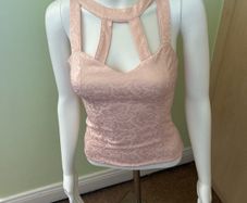 Light pink "Bershka" cut out top