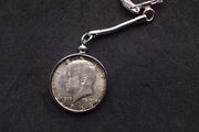 United States : 1964 Silver Kennedy Half Dollar , Keyring