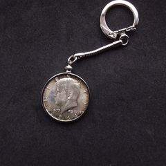 United States : 1964 Silver Kennedy Half Dollar , Keyring