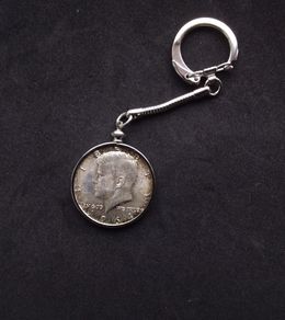 United States : 1964 Silver Kennedy Half Dollar , Keyring