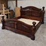 Complete King Size Bedroom Set. Sleigh Bed and Lockers and Chest. Solid Wood Image 2
