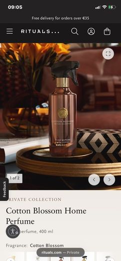 New RITUALS Private Collection Cotton Blossom Home Perfume 400mls
