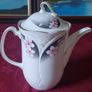 Vintage Royal Albert Horizons Star Flower Bone China Gold Gilt Coffee Pot / Water Pitcher Made In England Image 4