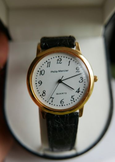 Philip Mercier Premier Collection 18k Gold Electroplated Mens Watch I 1205 - 4136
