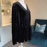 Brand-New Ladies Black & Gold Long Sleeved peplum Faux Wrap Top from Marks & Spencer Image 9