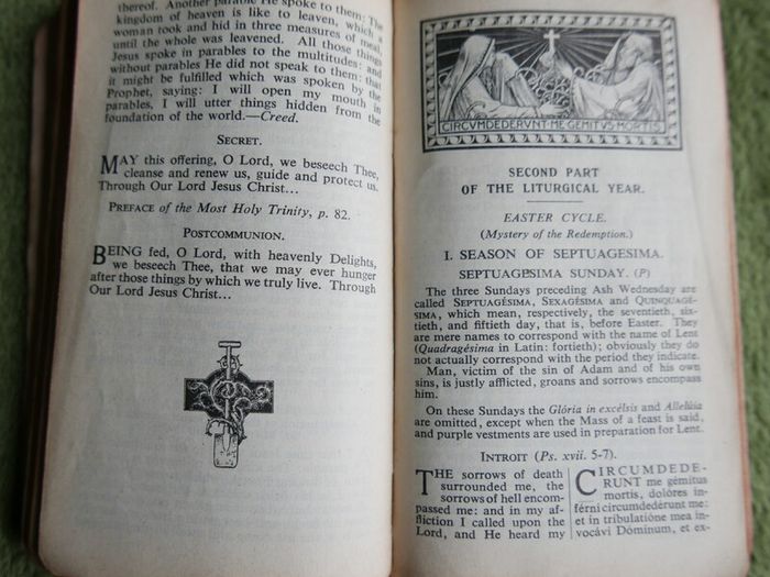 Vintage The Small Roman Missal: 1936, Regina Press, Latin and English, Catholic Liturgical Prayer Book, Pre-Vatican II