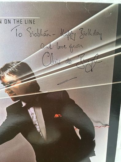 Chris de Burgh Signed Man On The Line Vinyl LP 1984 Autographed