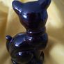 Vintage black cat ornament Redware figurine Halloween collectable Image 4