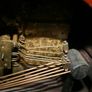 Vintage Napoleon Hat Shape Art Deco Wooden Mantel Clock (very nice sound, works well, without glass) Image 10