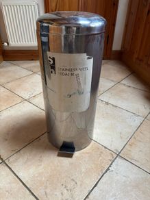 Chrome Colour Kitchen Waste Bin