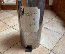 Chrome Colour Kitchen Waste Bin