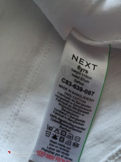 NEXT boy's white t-shirt. Age6