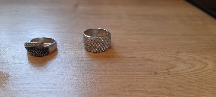 Silver and Pandora rings