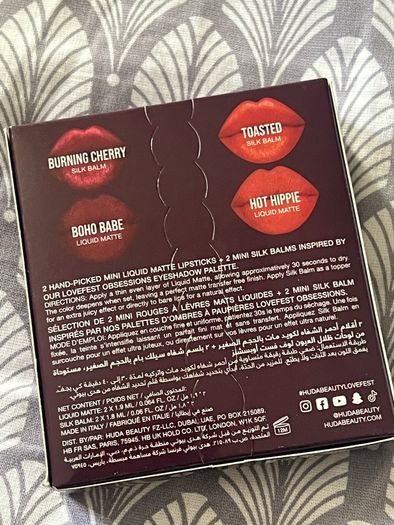 Huda Beauty Lovefest Tear & Share Lip Quad Bnib
