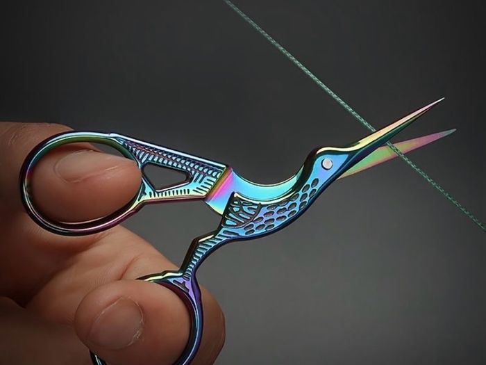 Rainbow Stork Embroidery Scissors