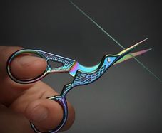 Rainbow Stork Embroidery Scissors