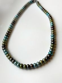 HONORA cultured pear necklace with sterling silver clasp