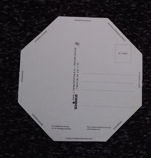 German Postcards : Grub aus Berlin - Octagonal Multi-view Postcard and Envelope