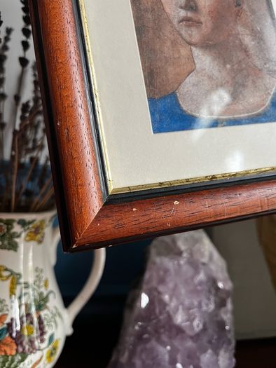 Vintage Madonna del Parto Renaissance Print Framed
